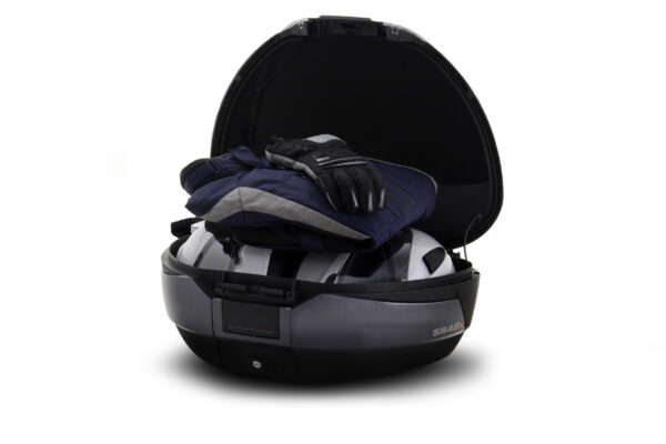 TOP CASE SH48 GRIS OSCURO + TAPA CARBONO + RESPALDO