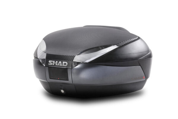 TOP CASE SH48 GRIS OSCURO + TAPA CARBONO + RESPALDO