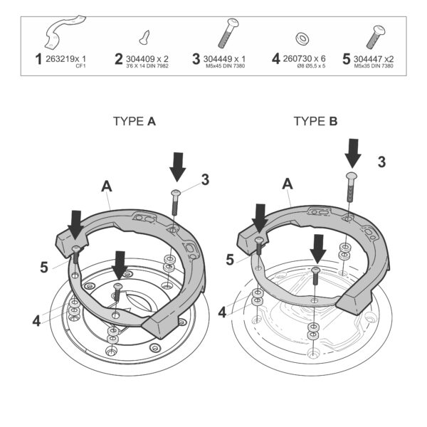 FIXATION DE SACOCHE DE RÉSERVOIR CLICK SYSTEM CF MOTO