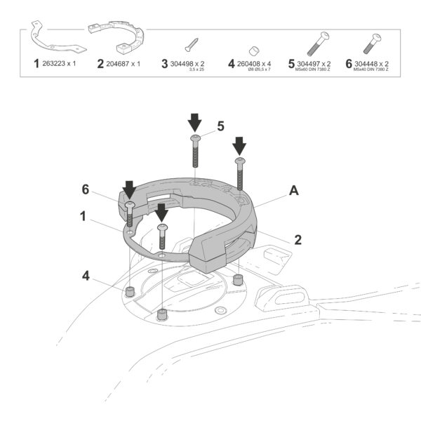 FIXACIÓ BOSSA DE DIPÒSIT CLICK SYSTEM BMW R1300GS ADVENTURE