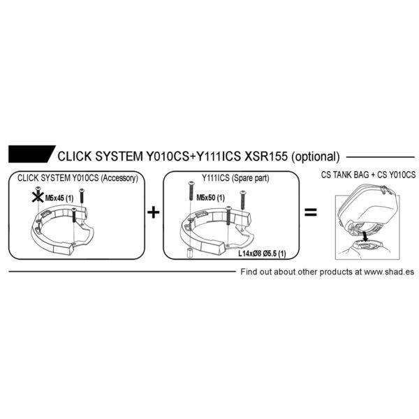 ADDITIONAL SET OF SCREWS FOR CLICK SYSTEM